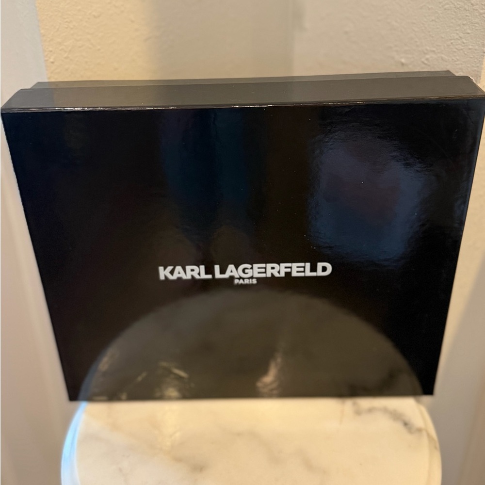 RETAIL $118 KARL LAGERFELD PARIS Women's Disco Kitty Beanie & Scarf Boxed Gift - Picture 4 of 7